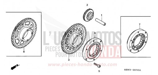 EMBRAYAGE DE DEMARRAGE CBR600FR1 de 2001